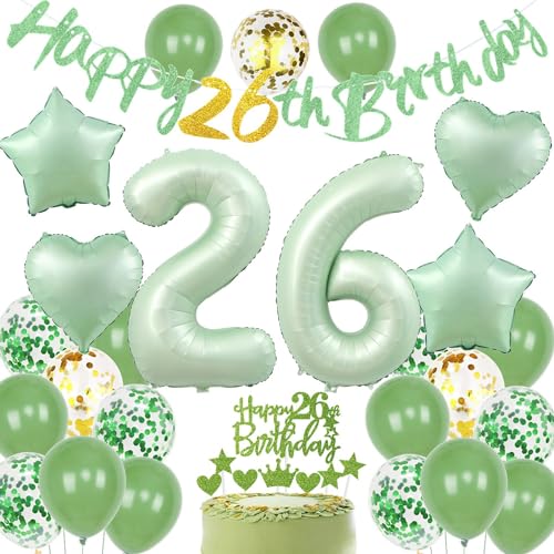 Luftballons 26. Geburtstag Grün, 26 Geburtstag Deko Frau, Geburtstagsdeko 26 Mann Grün, Deko 26 Geburtstag Luftballon Grün, 26. Geburtstag Dekoration Mann Frau Grün, Grün 26. Party Deko Luftballons 26. Geburtstag Grün, 26 Geburtstag Deko Frau, Geburtstagsdeko 26 Mann Grün, Deko 26 Geburtstag Luftballon Grün, 26. Geburtstag Dekoration Mann Frau Grün, Grün 26. Party Deko von Haosell