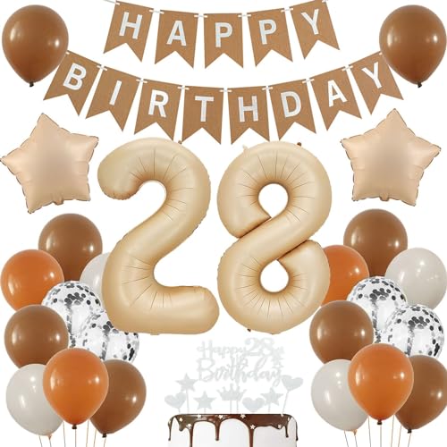Luftballons 28 Jahre Brau,28 Geburtstag Deko Beige, Deko 28 Geburtstags Frau,28 Jahre Geburtstagsdeko Ballon,Boho 28. Luftballon Beige,Party Deko 28 Luftballon, Mann 28. Geburtstag Dekoration Luftballons 28 Jahre Brau,28 Geburtstag Deko Beige, Deko 28 Geburtstags Frau,28 Jahre Geburtstagsdeko Ballon,Boho 28. Luftballon Beige,Party Deko 28 Luftballon, Mann 28. Geburtstag Dekoration von Haosell