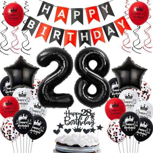Luftballons 28. Geburtstagsdeko Rot Schwarz, 28 Jahre Schwarz Rot Geburtstag Partydekoration, 28. Luftballons Geburtstag Rot Schwarz, Ballons 28 Jahre Mann Frau, 28. Geburtstag Party Deko Luftballons 28. Geburtstagsdeko Rot Schwarz, 28 Jahre Schwarz Rot Geburtstag Partydekoration, 28. Luftballons Geburtstag Rot Schwarz, Ballons 28 Jahre Mann Frau, 28. Geburtstag Party Deko von Haosell