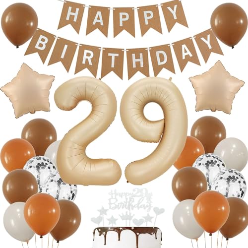 Luftballons 29 Jahre Brau,29 Geburtstag Deko Beige, Deko 29 Geburtstags Frau,29 Jahre Geburtstagsdeko Ballon,Boho 29. Luftballon Beige,Party Deko 29 Luftballon, Mann 29. Geburtstag Dekoration Luftballons 29 Jahre Brau,29 Geburtstag Deko Beige, Deko 29 Geburtstags Frau,29 Jahre Geburtstagsdeko Ballon,Boho 29. Luftballon Beige,Party Deko 29 Luftballon, Mann 29. Geburtstag Dekoration von Haosell