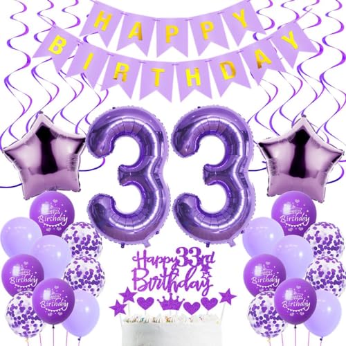 Luftballons 33. Geburtstag Frau Deko, Lila 33. Geburtstag Party Deko, Geburtstagsdeko 33 Jahre Frauen Lila, 33. Geburtstag Dekoration Frau, Lila 33. Tortendeko Geburtstag,33. Ballon Lila Luftballons 33. Geburtstag Frau Deko, Lila 33. Geburtstag Party Deko, Geburtstagsdeko 33 Jahre Frauen Lila, 33. Geburtstag Dekoration Frau, Lila 33. Tortendeko Geburtstag,33. Ballon Lila von Haosell