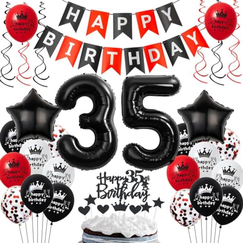 Luftballons 35. Geburtstagsdeko Rot Schwarz, 35 Jahre Schwarz Rot Geburtstag Partydekoration, 35. Luftballons Geburtstag Rot Schwarz, Ballons 35 Jahre Mann Frau, 35. Geburtstag Party Deko Luftballons 35. Geburtstagsdeko Rot Schwarz, 35 Jahre Schwarz Rot Geburtstag Partydekoration, 35. Luftballons Geburtstag Rot Schwarz, Ballons 35 Jahre Mann Frau, 35. Geburtstag Party Deko von Haosell