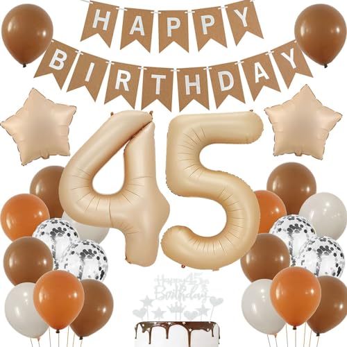 Luftballons 45 Jahre Brau,45 Geburtstag Deko Beige, Deko 45 Geburtstags Frau,45 Jahre Geburtstagsdeko Ballon,Boho 45. Luftballon Beige,Party Deko 45 Luftballon, Mann 45. Geburtstag Dekoration Luftballons 45 Jahre Brau,45 Geburtstag Deko Beige, Deko 45 Geburtstags Frau,45 Jahre Geburtstagsdeko Ballon,Boho 45. Luftballon Beige,Party Deko 45 Luftballon, Mann 45. Geburtstag Dekoration von Haosell