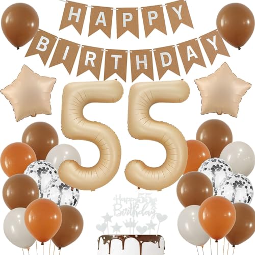Luftballons 55 Jahre Brau,55 Geburtstag Deko Beige, Deko 55 Geburtstags Frau,55 Jahre Geburtstagsdeko Ballon,Boho 55. Luftballon Beige,Party Deko 55 Luftballon, Mann 55. Geburtstag Dekoration Luftballons 55 Jahre Brau,55 Geburtstag Deko Beige, Deko 55 Geburtstags Frau,55 Jahre Geburtstagsdeko Ballon,Boho 55. Luftballon Beige,Party Deko 55 Luftballon, Mann 55. Geburtstag Dekoration von Haosell