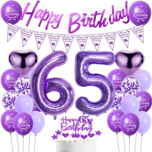 Luftballons Geburtstag 65. Frau Lila, 65. Geburtstag Dekoration Frauen, Luftballons 65. Dekoration Lila,Deko 65. Frau, Ballon Geburtstagdeko 65 Jahre Frauen Luftballons Geburtstag 65. Frau Lila, 65. Geburtstag Dekoration Frauen, Luftballons 65. Dekoration Lila,Deko 65. Frau, Ballon Geburtstagdeko 65 Jahre Frauen von Haosell