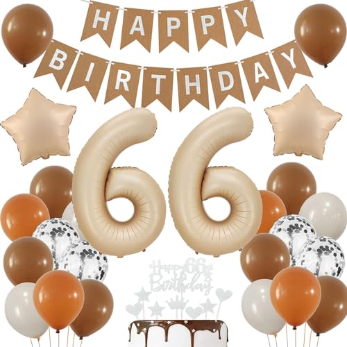 Luftballons 66 Jahre Brau,66 Geburtstag Deko Beige, Deko 66 Geburtstags Frau,66 Jahre Geburtstagsdeko Ballon,Boho 66. Luftballon Beige,Party Deko 66 Luftballon, Mann 66. Geburtstag Dekoration Luftballons 66 Jahre Brau,66 Geburtstag Deko Beige, Deko 66 Geburtstags Frau,66 Jahre Geburtstagsdeko Ballon,Boho 66. Luftballon Beige,Party Deko 66 Luftballon, Mann 66. Geburtstag Dekoration von Haosell