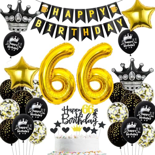 Luftballons 66 Jahre Geburtstag Gold Schwarz, 66. Geburtstag Dekoration Gold Schwarz, Mann Frau 66. Party Deko, Gold Schwarz Geburtstagsdeko 66 Jahre, Gold Schwarz Ballon 66 Jahre Männer Frauen Luftballons 66 Jahre Geburtstag Gold Schwarz, 66. Geburtstag Dekoration Gold Schwarz, Mann Frau 66. Party Deko, Gold Schwarz Geburtstagsdeko 66 Jahre, Gold Schwarz Ballon 66 Jahre Männer Frauen von Haosell