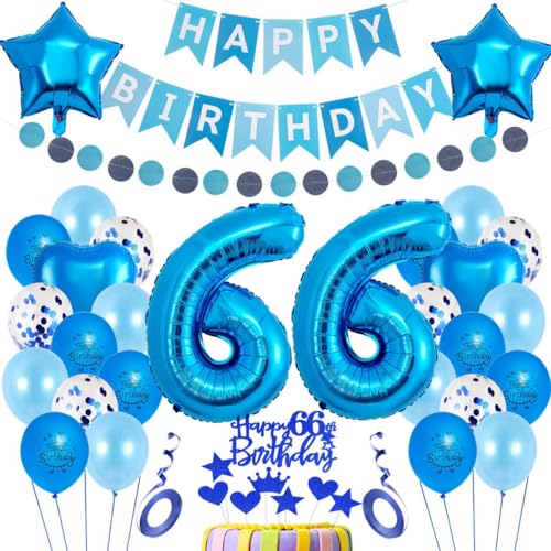 Luftballons 66. Geburtstag Deko Blau,66. Geburtstag Dekoration,Blau Tortendeko Geburtstag 66 Jahre,Mann 66 Geburtstag Deko,Frau Männer Ballon 66. Party Deko, Geburtstagsdeko 66. Mann Frauen Deko Luftballons 66. Geburtstag Deko Blau,66. Geburtstag Dekoration,Blau Tortendeko Geburtstag 66 Jahre,Mann 66 Geburtstag Deko,Frau Männer Ballon 66. Party Deko, Geburtstagsdeko 66. Mann Frauen Deko von Haosell