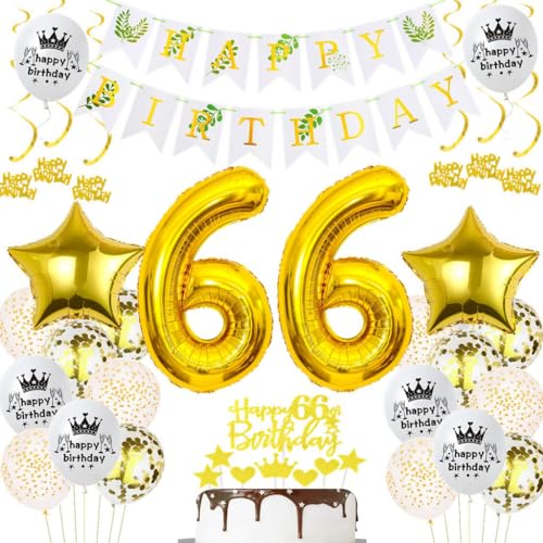 Luftballons 66. Geburtstag Gold, 66 Geburtstag Deko Luftballon Gold, 66 Jahre Geburtstagsdeko Frau Mann, 66. Geburtstag Party Deko Männer Frauen, Ballon 66 Jahre Party Dekorationen Gold Luftballons 66. Geburtstag Gold, 66 Geburtstag Deko Luftballon Gold, 66 Jahre Geburtstagsdeko Frau Mann, 66. Geburtstag Party Deko Männer Frauen, Ballon 66 Jahre Party Dekorationen Gold von Haosell