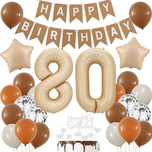 Luftballons 80 Jahre Brau,80 Geburtstag Deko Beige, Deko 80 Geburtstags Frau,80 Jahre Geburtstagsdeko Ballon,Boho 80. Luftballon Beige,Party Deko 80 Luftballon, Mann 80. Geburtstag Dekoration Luftballons 80 Jahre Brau,80 Geburtstag Deko Beige, Deko 80 Geburtstags Frau,80 Jahre Geburtstagsdeko Ballon,Boho 80. Luftballon Beige,Party Deko 80 Luftballon, Mann 80. Geburtstag Dekoration von Haosell