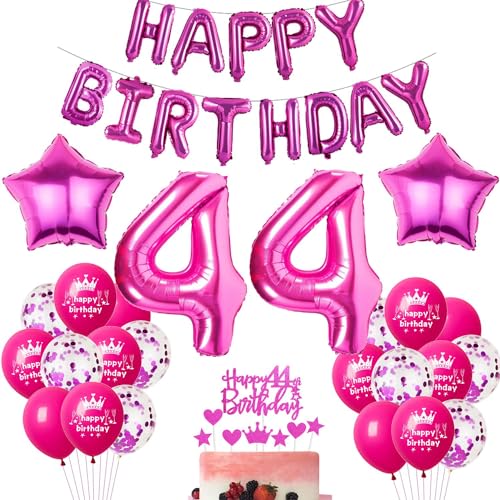 Rosa Luftballon 44. Geburtstag Hot Pink Geburtstag Luftballon 44 Jahre Rosa Ballon 44. Geburtstagsdeko 44 Jahre Frauen 44 Party Deko Rosa 44. Frau Dekorationen Rose von Haosell