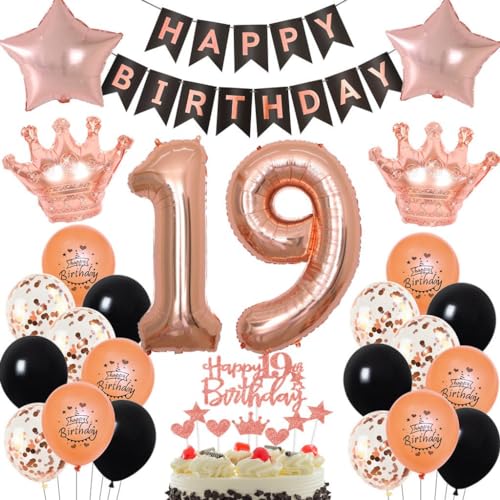 Rosegold 19 Jahr Geburtstag Mädchen, Rosegold Luftballon 19 Geburtstag Mädchen, 19. Geburtstag Dekorationen Mädchen, Rosegold Schwarz 19. Party Deko, Geburtstagsdeko 19 Jahr Rosegold Schwarz Rosegold 19 Jahr Geburtstag Mädchen, Rosegold Luftballon 19 Geburtstag Mädchen, 19. Geburtstag Dekorationen Mädchen, Rosegold Schwarz 19. Party Deko, Geburtstagsdeko 19 Jahr Rosegold Schwarz von Haosell