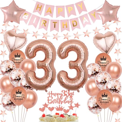 Rosegold Luftballon 33 Geburtstag Frau, 33 Jahr Geburtstag Frau, Ballon 33. Geburtstag Rosegold, Geburtstagsdeko 33 Jahr Rosegold, Frauen Deko 33. Geburtstag, Roségold 33. Party Ballons Rosegold Luftballon 33 Geburtstag Frau, 33 Jahr Geburtstag Frau, Ballon 33. Geburtstag Rosegold, Geburtstagsdeko 33 Jahr Rosegold, Frauen Deko 33. Geburtstag, Roségold 33. Party Ballons von Haosell