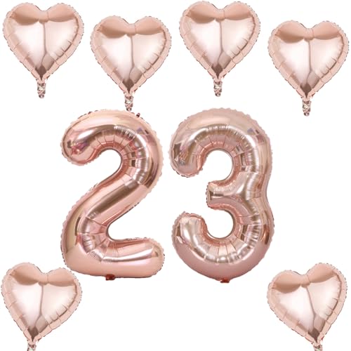 Roségold Zahlen Luftballon 23 +6 pcs herz Heliumballon 23. Geburtstag Deko für Frauen,40" Roségold Riesen Folienballon 23 für 23 Jahre Geburtstag deko, Roségold Helium Zahlenballon 23 Roségold Zahlen Luftballon 23 +6 pcs herz Heliumballon 23. Geburtstag Deko für Frauen,40" Roségold Riesen Folienballon 23 für 23 Jahre Geburtstag deko, Roségold Helium Zahlenballon 23 von Haosell