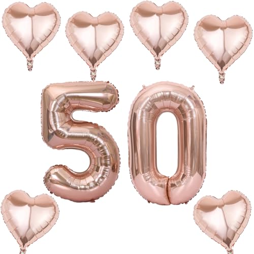 Roségold Zahlen Luftballon 50 +6 pcs herz Heliumballon 50. Geburtstag Deko für Frauen,40" Roségold Riesen Folienballon 50 für 50 Jahre Geburtstag deko, Roségold Helium Zahlenballon 50 Roségold Zahlen Luftballon 50 +6 pcs herz Heliumballon 50. Geburtstag Deko für Frauen,40" Roségold Riesen Folienballon 50 für 50 Jahre Geburtstag deko, Roségold Helium Zahlenballon 50 von Haosell