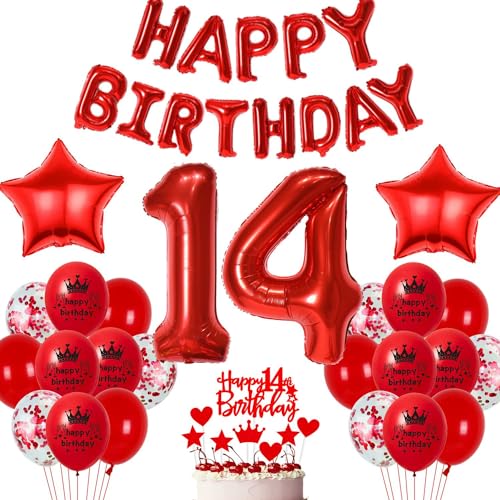 Rot 14. Geburtstag Deko Luftballon 14 Geburtstag Mädchen Rot 14. Ballons Party Deko Mädchen 14 Jahre Geburtstagsdeko Rot Ballon 14 Luftballons Junge 14. Party Dekoration Rot Rot 14. Geburtstag Deko Luftballon 14 Geburtstag Mädchen Rot 14. Ballons Party Deko Mädchen 14 Jahre Geburtstagsdeko Rot Ballon 14 Luftballons Junge 14. Party Dekoration Rot von Haosell