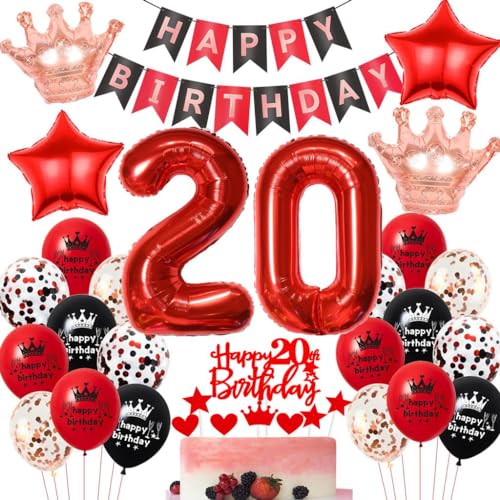 Rot Geburtstagsdeko 20 Jahr Frau, 20 Geburtstag Deko Schwarzes Rot, Luftballons 20. Geburtstag Frau Rot Schwarz, 20 Jahr Luftballons Geburtstag Schwarz Rot, 20. Geburtstag Party Deko Ballon Rot Geburtstagsdeko 20 Jahr Frau, 20 Geburtstag Deko Schwarzes Rot, Luftballons 20. Geburtstag Frau Rot Schwarz, 20 Jahr Luftballons Geburtstag Schwarz Rot, 20. Geburtstag Party Deko Ballon von Haosell