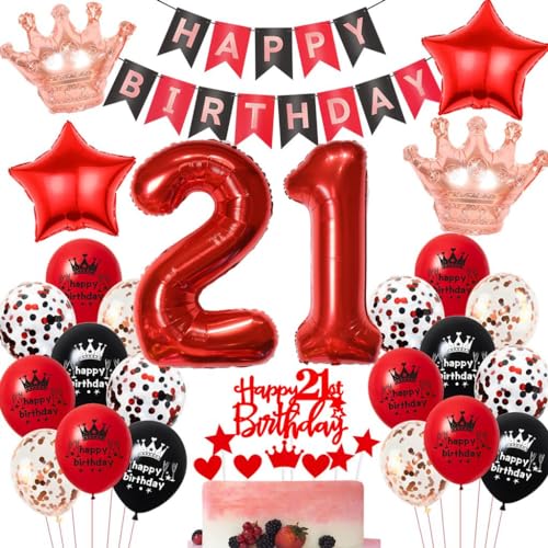 Rot Geburtstagsdeko 21 Jahr Frau, 21 Geburtstag Deko Schwarzes Rot, Luftballons 21. Geburtstag Frau Rot Schwarz, 21 Jahr Luftballons Geburtstag Schwarz Rot, 21. Geburtstag Party Deko Ballon Rot Geburtstagsdeko 21 Jahr Frau, 21 Geburtstag Deko Schwarzes Rot, Luftballons 21. Geburtstag Frau Rot Schwarz, 21 Jahr Luftballons Geburtstag Schwarz Rot, 21. Geburtstag Party Deko Ballon von Haosell