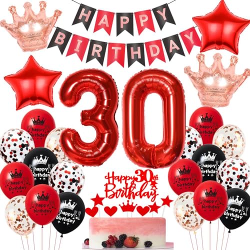 Rot Geburtstagsdeko 30 Jahr Frau, 30 Geburtstag Deko Schwarzes Rot, Luftballons 30. Geburtstag Frau Rot Schwarz, 30 Jahr Luftballons Schwarz Rot, 30. Party Deko Ballon Rot Geburtstagsdeko 30 Jahr Frau, 30 Geburtstag Deko Schwarzes Rot, Luftballons 30. Geburtstag Frau Rot Schwarz, 30 Jahr Luftballons Schwarz Rot, 30. Party Deko Ballon von Haosell