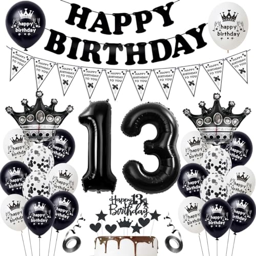 Schwarz 13. Geburtstagsdeko,Schwarz Ballon 13. Geburtstag Dekoration, Geburtstag 13 Jahre Junge Schwarz,Tortendeko 13. Geburtstag,Geburtstagsdeko 13 Jahre Mädchen, Luftballon 13. Geburtstagdeko Schwarz 13. Geburtstagsdeko,Schwarz Ballon 13. Geburtstag Dekoration, Geburtstag 13 Jahre Junge Schwarz,Tortendeko 13. Geburtstag,Geburtstagsdeko 13 Jahre Mädchen, Luftballon 13. Geburtstagdeko von Haosell