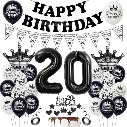Schwarz 20. Geburtstagsdeko,Schwarz Ballon 20. Geburtstag Dekoration, Geburtstag 20 Jahre Mann Schwarz,Tortendeko 20. Geburtstag,Geburtstagsdeko 20 Jahre Frau, Luftballon 20. Geburtstagdeko Schwarz 20. Geburtstagsdeko,Schwarz Ballon 20. Geburtstag Dekoration, Geburtstag 20 Jahre Mann Schwarz,Tortendeko 20. Geburtstag,Geburtstagsdeko 20 Jahre Frau, Luftballon 20. Geburtstagdeko von Haosell