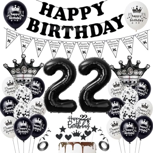 Schwarz 22. Geburtstagsdeko,Schwarz Ballon 22. Geburtstag Dekoration, Geburtstag 22 Jahre Mann Schwarz,Tortendeko 22. Geburtstag,Geburtstagsdeko 22 Jahre Frau, Luftballon 22. Geburtstagdeko Schwarz 22. Geburtstagsdeko,Schwarz Ballon 22. Geburtstag Dekoration, Geburtstag 22 Jahre Mann Schwarz,Tortendeko 22. Geburtstag,Geburtstagsdeko 22 Jahre Frau, Luftballon 22. Geburtstagdeko von Haosell