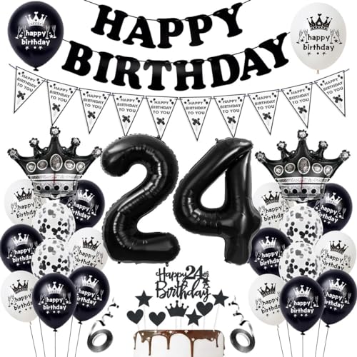 Schwarz 24. Geburtstagsdeko,Schwarz Ballon 24. Geburtstag Dekoration, Geburtstag 24 Jahre Mann Schwarz,Tortendeko 24. Geburtstag,Geburtstagsdeko 24 Jahre Frau, Luftballon 24. Geburtstagdeko Schwarz 24. Geburtstagsdeko,Schwarz Ballon 24. Geburtstag Dekoration, Geburtstag 24 Jahre Mann Schwarz,Tortendeko 24. Geburtstag,Geburtstagsdeko 24 Jahre Frau, Luftballon 24. Geburtstagdeko von Haosell