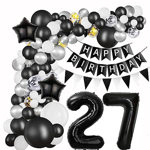 Schwarz 27. Geburtstag Dekoration Ballon 27 Jahre Männer 27 Geburtstag Deko Frauen Luftballon 27. Geburtstag Silber Schwarz Geburtstagsdeko 27 Jahre Frauen Mann 27 Ballon Girlande Silber Schwarz Schwarz 27. Geburtstag Dekoration Ballon 27 Jahre Männer 27 Geburtstag Deko Frauen Luftballon 27. Geburtstag Silber Schwarz Geburtstagsdeko 27 Jahre Frauen Mann 27 Ballon Girlande Silber Schwarz von Haosell