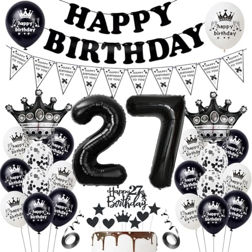 Schwarz 27. Geburtstagsdeko,Schwarz Ballon 27. Geburtstag Dekoration, Geburtstag 27 Jahre Mann Schwarz,Tortendeko 27. Geburtstag,Geburtstagsdeko 27 Jahre Frau, Luftballon 27. Geburtstagdeko Schwarz 27. Geburtstagsdeko,Schwarz Ballon 27. Geburtstag Dekoration, Geburtstag 27 Jahre Mann Schwarz,Tortendeko 27. Geburtstag,Geburtstagsdeko 27 Jahre Frau, Luftballon 27. Geburtstagdeko von Haosell