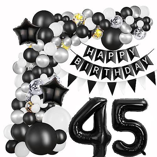Schwarz 45. Geburtstag Dekoration Ballon 45 Jahre Männer 45 Geburtstag Deko Frauen Luftballon 45. Geburtstag Silber Schwarz Geburtstagsdeko 45 Jahre Frauen Mann 45 Ballon Girlande Silber Schwarz Schwarz 45. Geburtstag Dekoration Ballon 45 Jahre Männer 45 Geburtstag Deko Frauen Luftballon 45. Geburtstag Silber Schwarz Geburtstagsdeko 45 Jahre Frauen Mann 45 Ballon Girlande Silber Schwarz von Haosell