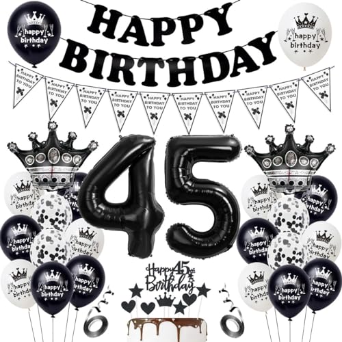 Schwarz 45. Geburtstagsdeko,Schwarz Ballon 45. Geburtstag Dekoration, Geburtstag 45 Jahre Mann Schwarz,Tortendeko 45. Geburtstag,Geburtstagsdeko 45 Jahre Frau, Luftballon 45. Geburtstagdeko Schwarz 45. Geburtstagsdeko,Schwarz Ballon 45. Geburtstag Dekoration, Geburtstag 45 Jahre Mann Schwarz,Tortendeko 45. Geburtstag,Geburtstagsdeko 45 Jahre Frau, Luftballon 45. Geburtstagdeko von Haosell