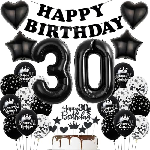 Schwarz Luftballon 30. Geburtstag Dekoration, Ballons 30 Jahre Mann Schwarz Geburtstag, Schwarz Geburtstagsdeko 30 Jahre Frau, Schwarz 30. Geburtstag Tortendeko, Schwarz 30 Jahre Party Deko Schwarz Luftballon 30. Geburtstag Dekoration, Ballons 30 Jahre Mann Schwarz Geburtstag, Schwarz Geburtstagsdeko 30 Jahre Frau, Schwarz 30. Geburtstag Tortendeko, Schwarz 30 Jahre Party Deko von Haosell