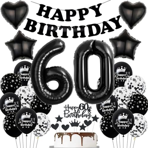 Schwarz Luftballon 60. Geburtstag Dekoration, Ballons 60 Jahre Mann Schwarz Geburtstag, Schwarz Geburtstagsdeko 60 Jahre Frau, Schwarz 60. Geburtstag Tortendeko, Schwarz 60 Jahre Party Deko Schwarz Luftballon 60. Geburtstag Dekoration, Ballons 60 Jahre Mann Schwarz Geburtstag, Schwarz Geburtstagsdeko 60 Jahre Frau, Schwarz 60. Geburtstag Tortendeko, Schwarz 60 Jahre Party Deko von Haosell
