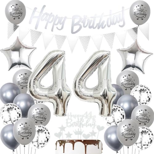 Silber 44 Geburtstag Luftballons, 44 Silber Geburtstagsdekoration Silber, Ballon 44 Geburtstag Frau Mann, Silber Geburtstagsdeko 44 Jahre, Silber Luftballon 44. Geburtstag Party Dekoration Silber 44 Geburtstag Luftballons, 44 Silber Geburtstagsdekoration Silber, Ballon 44 Geburtstag Frau Mann, Silber Geburtstagsdeko 44 Jahre, Silber Luftballon 44. Geburtstag Party Dekoration von Haosell