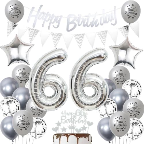 Silber 66 Geburtstag Luftballons, 66 Silber Geburtstagsdekoration Silber, Ballon 66 Geburtstag Frau Mann, Silber Geburtstagsdeko 66 Jahre, Silber Luftballon 66. Geburtstag Party Dekoration Silber 66 Geburtstag Luftballons, 66 Silber Geburtstagsdekoration Silber, Ballon 66 Geburtstag Frau Mann, Silber Geburtstagsdeko 66 Jahre, Silber Luftballon 66. Geburtstag Party Dekoration von Haosell