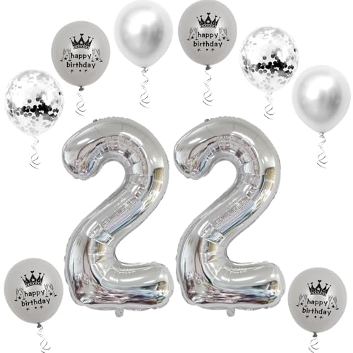 XL Folienballon 22 Geburtstag, Folienballon Zahl 22, Folienballon Zahl 22 Silber, Luftballons Zahl 22, Nummer 22 Luftballon Silber, Folienballon 32" Geburtstagsdeko Ballon Zahl 22 XL Folienballon 22 Geburtstag, Folienballon Zahl 22, Folienballon Zahl 22 Silber, Luftballons Zahl 22, Nummer 22 Luftballon Silber, Folienballon 32" Geburtstagsdeko Ballon Zahl 22 von Haosell
