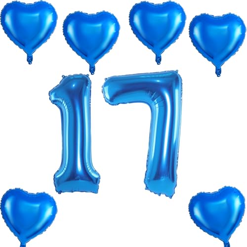 Haosell XXL Folienballon 17, Zahl 17 Blau, 40" Geburtstagsdeko Ballon Zahl 17, Unisex-Jugendliche, Teenager, junger Erwachsener, Geburtstag 17 Haosell XXL Folienballon 17, Zahl 17 Blau, 40" Geburtstagsdeko Ballon Zahl 17, Unisex-Jugendliche, Teenager, junger Erwachsener, Geburtstag 17 von Haosell