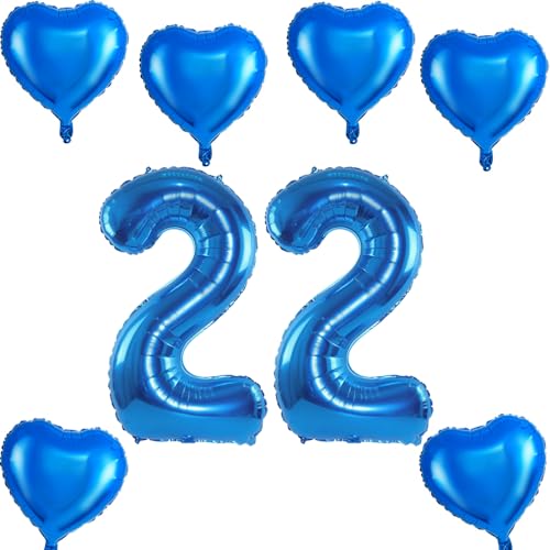XXL Folienballon 22 Geburtstag, Folienballon Zahl 22, Folienballon Zahl 22 Blau, Luftballons Zahl 22, Nummer 22 Luftballon Blau Manner Frau, Folienballon 40" Geburtstagsdeko Ballon Zahl 22 XXL Folienballon 22 Geburtstag, Folienballon Zahl 22, Folienballon Zahl 22 Blau, Luftballons Zahl 22, Nummer 22 Luftballon Blau Manner Frau, Folienballon 40" Geburtstagsdeko Ballon Zahl 22 von Haosell