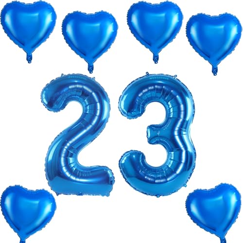 Haosell XXL Folienballon 23, Zahl 23 Blau, 40" Geburtstagsdeko, 1 Stück, Polyvinylchlorid (PVC), Erwachsene (23. Geburtstag) Haosell XXL Folienballon 23, Zahl 23 Blau, 40" Geburtstagsdeko, 1 Stück, Polyvinylchlorid (PVC), Erwachsene (23. Geburtstag) von Haosell