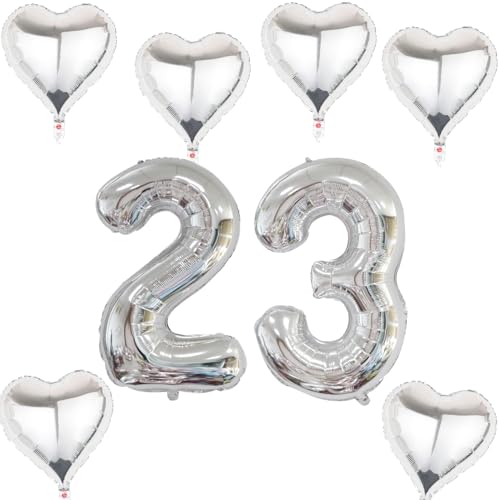 XXL Folienballon 23 Geburtstag, Folienballon Zahl 23, Zahl 23 Silber, Luftballons Zahl 23, Nummer 23 Luftballon Silber, 40" Geburtstagsdeko Ballon 23 XXL Folienballon 23 Geburtstag, Folienballon Zahl 23, Zahl 23 Silber, Luftballons Zahl 23, Nummer 23 Luftballon Silber, 40" Geburtstagsdeko Ballon 23 von Haosell