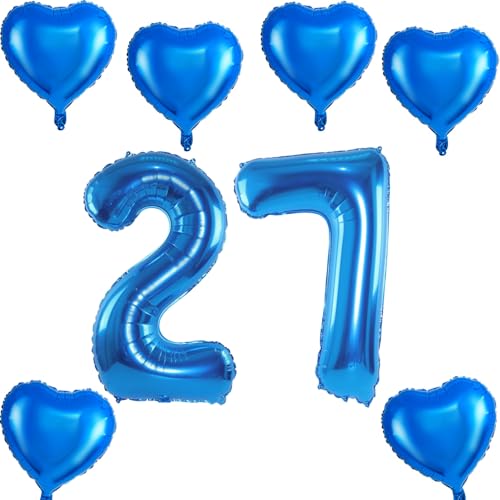 XXL Folienballon 27 Geburtstag, Folienballon Zahl 27, Folienballon Zahl 27 Blau, Luftballons Zahl 27, Nummer 27 Luftballon Blau Manner Frau, Folienballon 40" Geburtstagsdeko Ballon Zahl 27 XXL Folienballon 27 Geburtstag, Folienballon Zahl 27, Folienballon Zahl 27 Blau, Luftballons Zahl 27, Nummer 27 Luftballon Blau Manner Frau, Folienballon 40" Geburtstagsdeko Ballon Zahl 27 von Haosell