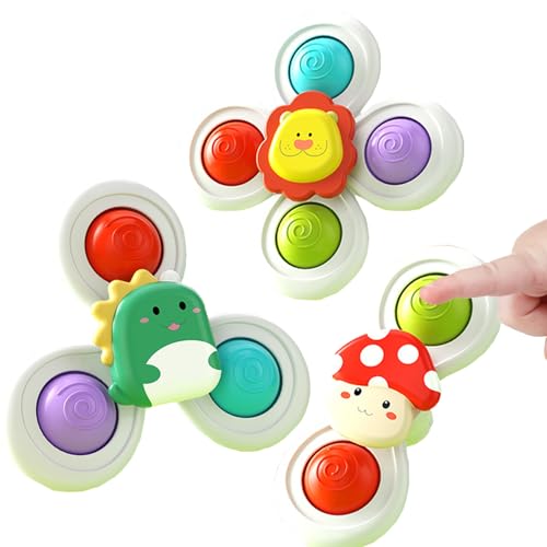 Saugnapf Spinner Baby Spielzeug 3er Set,Sensorisches Montessori Fidget Spielzeug ab 8 Monate,Drehspielzeug für Bad,Fenster,Hochstuhl,Reise,Geschenkidee für Kleinkinder Saugnapf Spinner Baby Spielzeug 3er Set,Sensorisches Montessori Fidget Spielzeug ab 8 Monate,Drehspielzeug für Bad,Fenster,Hochstuhl,Reise,Geschenkidee für Kleinkinder von Haoutdory