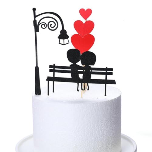 Cartoon Liebhaber Paar Kuchen Topper Valentinstag Hochzeitsfeier Dekorationen Cupcake Decors Hearts Engagement Geschenke Dekor Dekor von Haowul