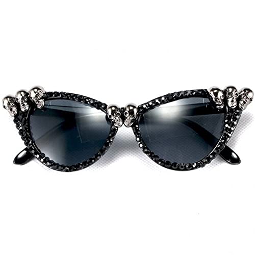 Gothic Skull Sonnenbrille Halloween Schädel Sonnenbrille Neuheit Cosplay Sonnenbrille Katze Auge Punk Sonnenbrille Für Halloween -requisiten von Haowul