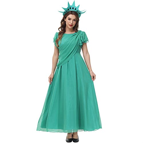 Statue of Liberty Kostüm Cosplay Dress Up Halloween -kostüm Für Frauen von Haowul