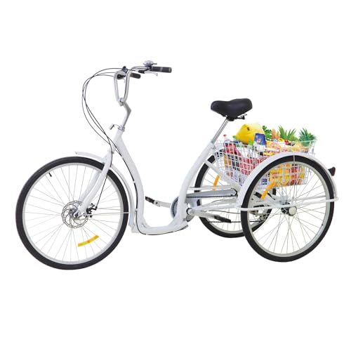 Dreirad für Erwachsene, Picknick-Dreiräder, mit Korb für Erwachsene, Dreirad für Erwachsene, kann in Städten, Stränden, Radwegen und auf verschiedenen Straßen verwendet werden von Haoxuesen