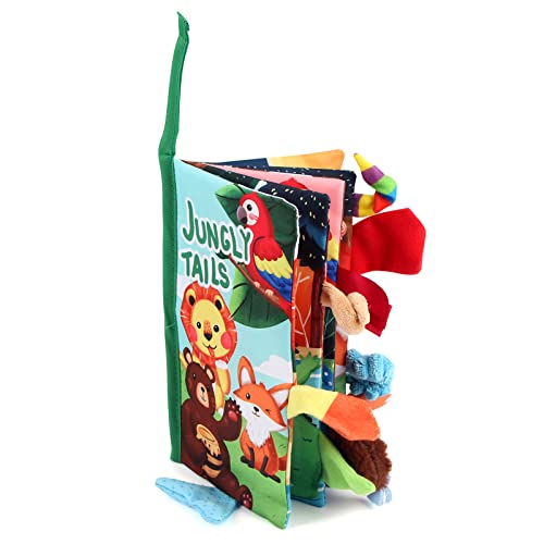 Hapavis Babyspielzeug Stoffbücher Touch and Feel Crinkle Animal Tail Bücher Lernspielzeug Frühe Entwicklung Soft Books von Hapavis