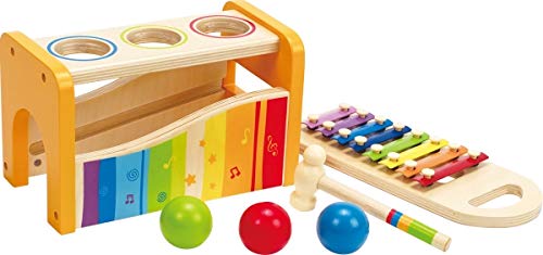 HAPE Kleine Xylophon Kombination Erleuchtung Holzkinderspielzeug Babyspielzeug Intelligenz Oktave von Hape
