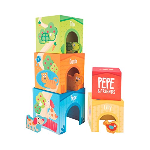 Hape E0451 Pepe und Friends Stapelturm Spielzeug von Hape