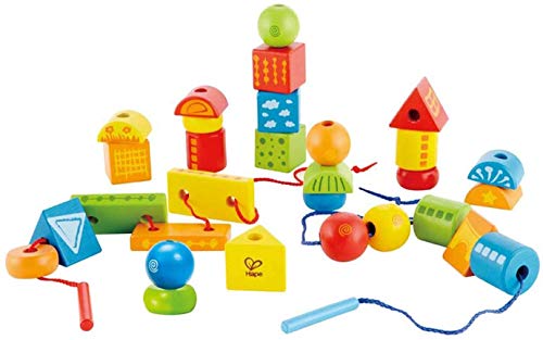 Hape Fädelklötze | klassisches Stapelspiel mit 32 Holzklötzen, buntes Fädelspielzeug Hape Fädelklötze | klassisches Stapelspiel mit 32 Holzklötzen, buntes Fädelspielzeug von Hape